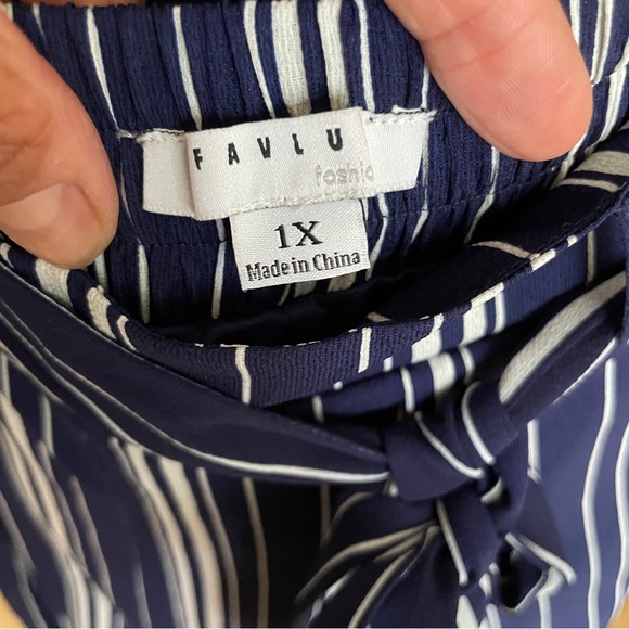 FAVLUX Plus Size Palazzo‎ Pant and Halter Set NWOT Size 1X - Picture 2 of 5